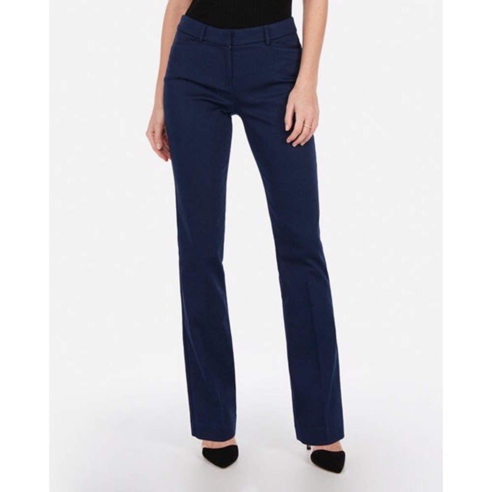 Express Blue Barely Boot Mid Rise Columnist Pant